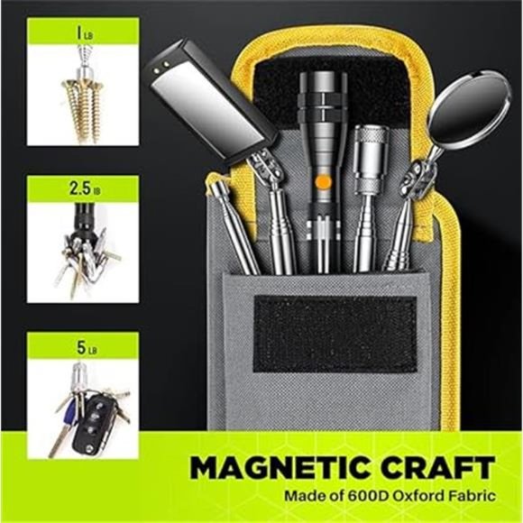 Magnetic Pickup Tool Set-Extendable Magnet Flashlight with Inspection Mirror - Picture 5 of 6